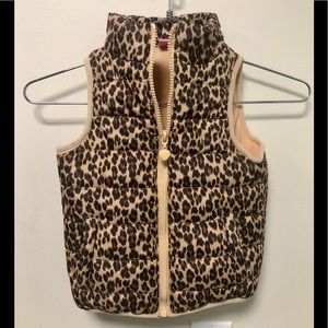 Animal Print Puffer Vest